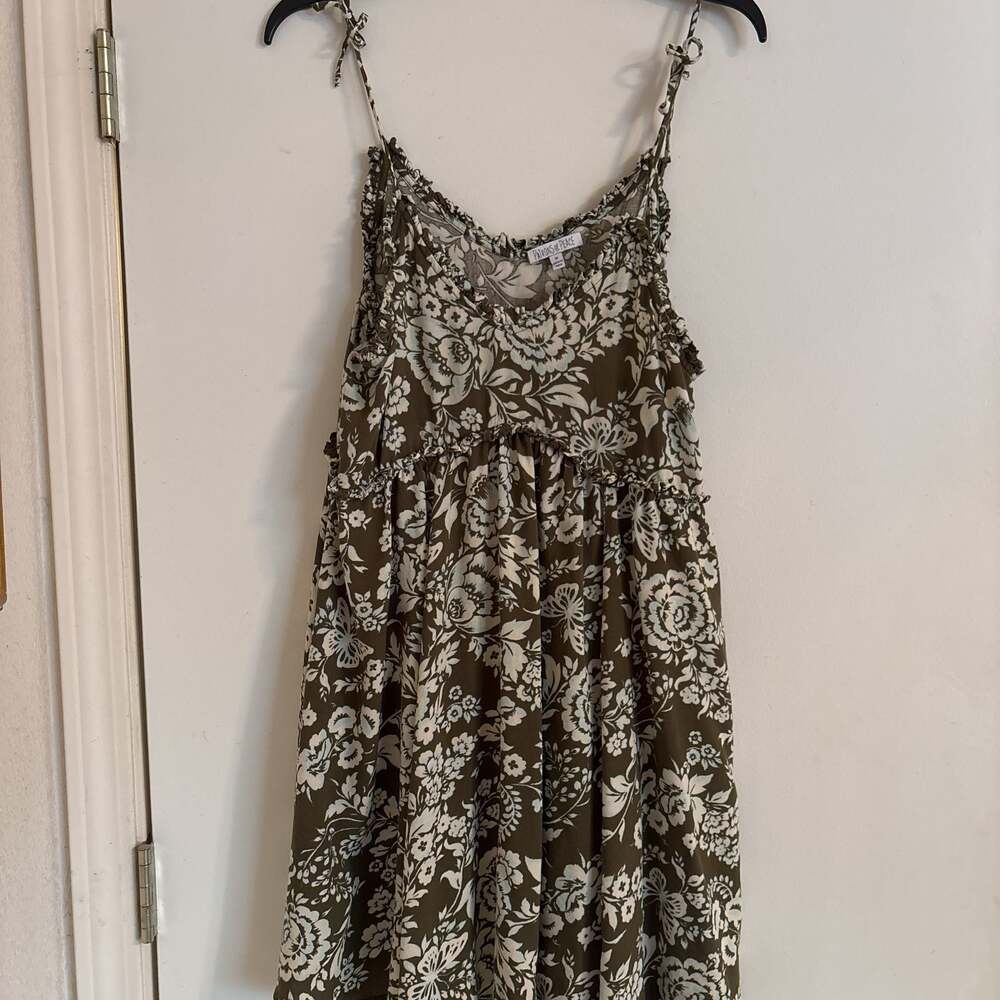 Patrons of Peace green Sundress Sleeveless Spaghetti Strap Mini